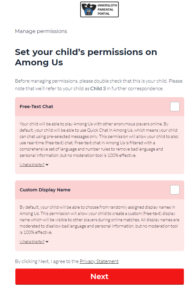 Among Us アモングアス2021年4月　子供アカウントの制限解除の方法　名前変更とフリーチャット